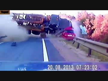 【衝撃映像】アジア・ロシアの壮絶な交通事故集 【クラッシュ集】