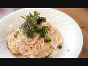 おうちで作る明太クリームパスタ