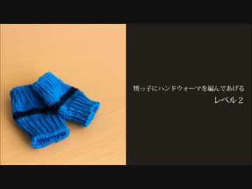甥っ子にハンドウォーマーを編んであげる レベル２