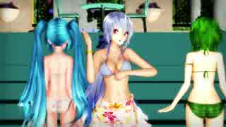 [MMD]ポーカーフェイス Miku Haku GUMI Teto Bikini