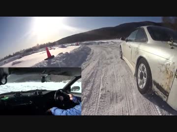 超低速ドリフト！凍った湖の上で走行会を開催♪２０１６年八千穂レイク