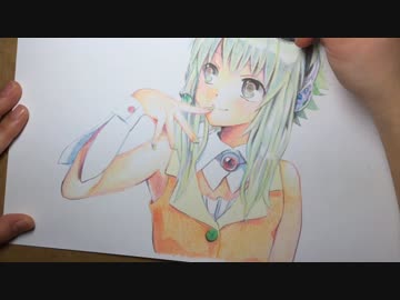 100均の色鉛筆でGUMIを塗ってみた