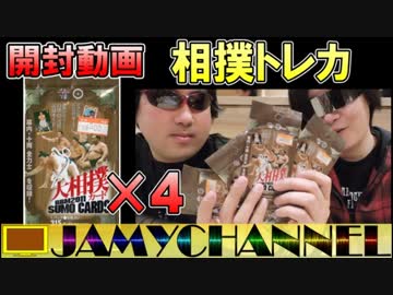 【開封動画】 断髪式カード狙いで相撲のトレカを4パック開けてみた！