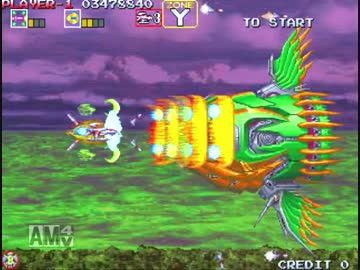 【VGA録画】ダライアス外伝 A-B-D-H-M-S-Y 1コインクリア【2/2】