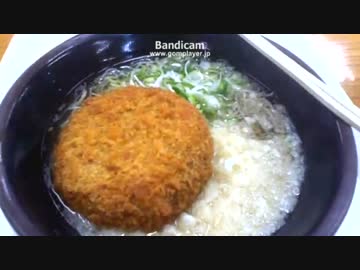 メンチカツをのせてみた　「おはうどん枠」