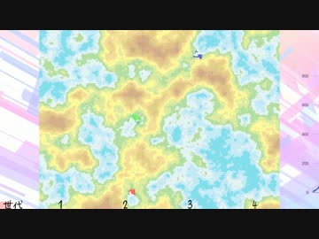 言語の広がりをシミュレートしてみた②【自動生成地形で眺めるだけ】