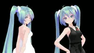 【MMD】Tdaシスターズ Tda式初音ミク　背中開きワンピ 【モデル配布】