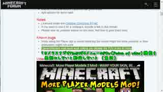 【Minecraft】 Camera Studio & More Player Models の併用について