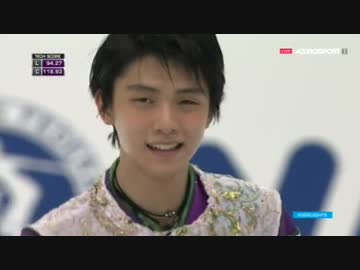 ［イタリア実況ユロスポ版翻訳付］羽生結弦 2015 NHK杯 FS 再放送(11/29)