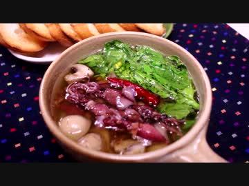 蛍烏賊と菜の花のアヒージョ♪　～春のアヒージョ　アンチョビ風味～