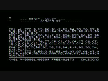 MSX MUSICAで、頑張ってパタパタママを、耳コピしてみた。