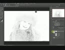 エンピツ画風　フォトショップチュートリアル