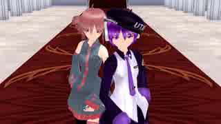 【MMD】 カイ式重音テトとデフォ子でチェックメイト