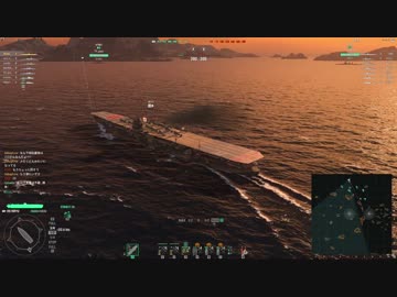 【WoWS】[Tier7空母]飛龍　チームバトル字幕プレイ動画 対Zoo戦
