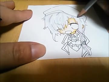【色鉛筆】白猫(茶熊)のヨシュアぬってみた【ごみくず】