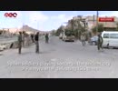 シリア軍がISISから奪還したパルミラでサッカーをする様子
