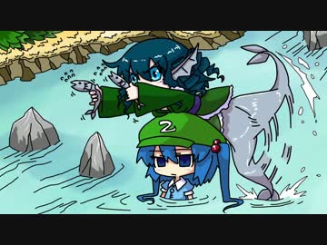 【手描き東方】かなづち人魚姫【なんちゃって4コマ漫画】