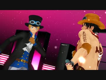 【MMDワンピ】長男二人にPiNK CAT踊って頂いた