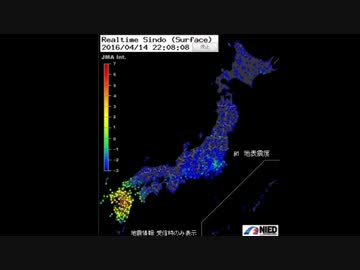 強震モニタ   2016/04/14   20:13~翌01:18