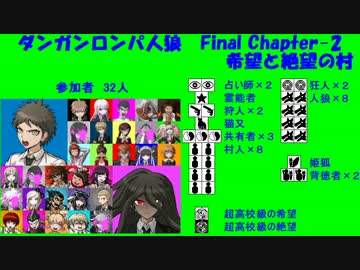 【ダンガンロンパ人狼】Final Chapter-2【希望と絶望の村】
