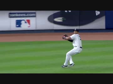 ＮＹＹアーロン・ヒックス左翼手の時速169.8キロのレーザービーム