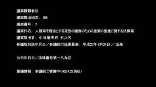 【条文素読】（いわゆる）ヘイトスピーチ関連法案＿野党案