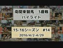 南関東競馬3歳戦ハイライト【15-16シーズン#14】