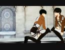 【進撃のMMD】　BURNING　リヴァイ / エレン