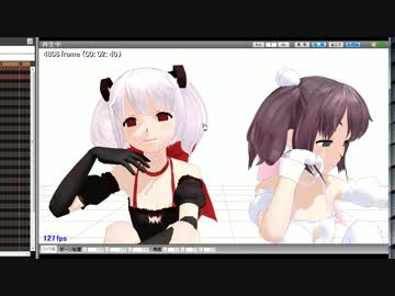 【MMD物理演算】変態スカートを2人並べたときのFPSを報告します
