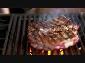 STEAKS WITH CHILI BUTTER AND PARMESAN HASSELBACK POTATOES