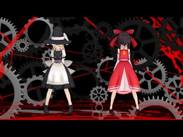 【東方MMD】 レイマリ / パチェコア / サグヌエで 【Bad_Apple!!】