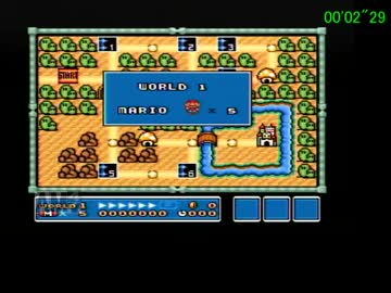 【SFC】スーパーマリオブラザーズ３　笛無しTA  53分59秒　W1~W2　1/6