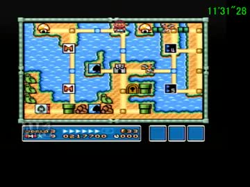 【SFC】スーパーマリオブラザーズ３　笛無しTA  53分59秒　W3~W4　2/6