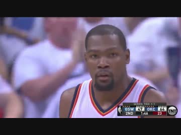 【NBA】2016 Playoffs WCFG3 デュラントのプレイ