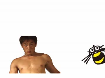 スズメバチに刺されるAKNM