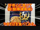 好奇心に負けて極(酸辣湯風味)やきそばを食べてみた。