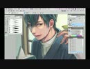 【メイキング】厚塗りで書生さん【オリジナル】
