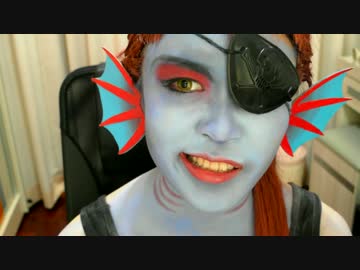 Cosplayメイク方法(化粧) - Undertale Undyne Cosplay Makeup Tutorial(DeluCat)
