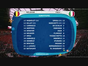 【EURO2016】 ベルギー代表 vs イタリア代表