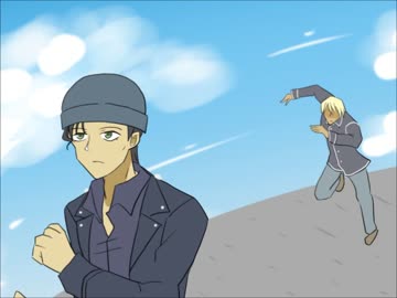 手描きコナン 安室と赤井が追いかけっこ ニコニコ動画