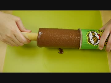 プリングルスの入れ物でバナナ＆ヌテラのアイスを作ってズボッと出す