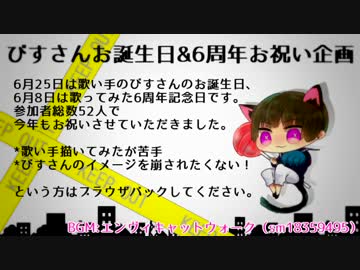 【6/25】びすさんお誕生日企画2016【おめでとう！】