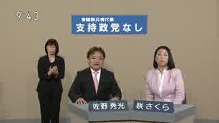 支持政党なし　政見放送
