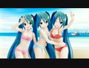 【MMDモデル配布】Lat式ミク水着改変モデル