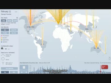 サイバー攻撃可視化2013~2016/7/2【Digital Attack Map】。。。