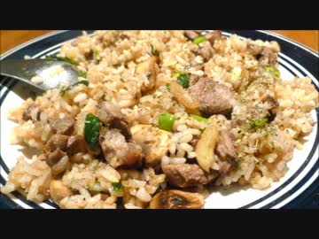 アメリカの食卓 576 Tボーンステーキでガーリックライスを作る！