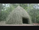 ホモと学ぶ草小屋.Grass hut