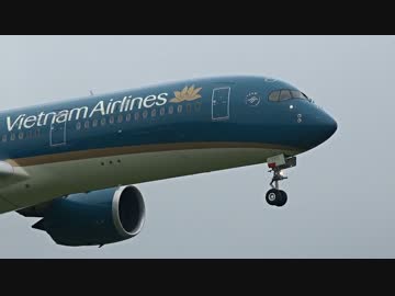 ベトナム航空 エアバスA350-900の着陸と離陸