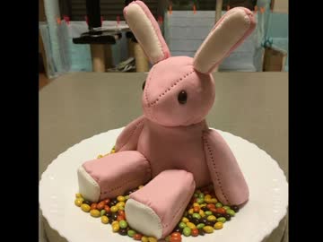 スイーツアート【うさぎのぬいぐるみ】作ってみた