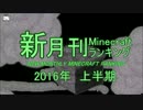 新・月刊Minecraft（マインクラフト）ランキング　2016年上半期